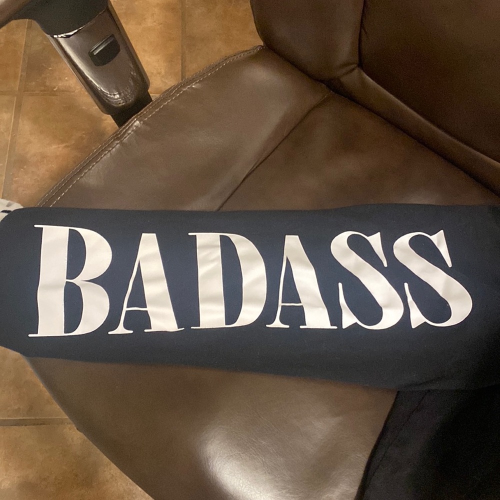 TORRID “BADASS” leggings. Size 2. Design printed down right pant leg in white